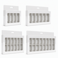 Boîte de présentation pour vernis à ongles en papier blanc brillant, 6 emplacements, logo personnalisé, emballage laqué pour salon de beauté, vente en gros