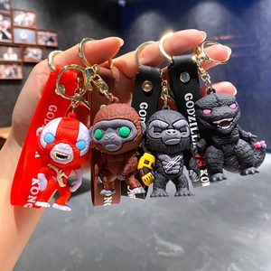 Mới Đến Godzillas Phim Hoạt Hình <span class=keywords><strong>Keychain</strong></span> Mặt Dây Chuyền Kim Loại Hợp Kim PVC Silicone Cao Su Keyring Cho Xe Túi Món Quà Nhỏ Bán Buôn - Product Image 2