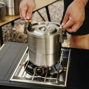 <span class=keywords><strong>Set</strong></span> Peralatan Masak Portabel Lengkap dari Baja Tahan Karat 304, Panci Gantung untuk Memasak di Luar Ruangan, Perlengkapan Memasak untuk Berkemah - Product Image 1