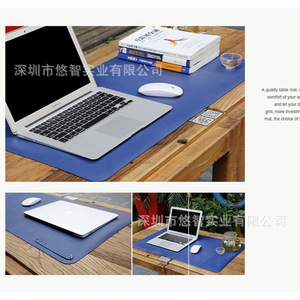 Alfombrilla de ratón de cuero de doble cara grande hecha a medida, alfombrilla para teclado de computadora de escritorio, alfombrilla para ratón de juegos, suministros de oficina. - Product Image 3