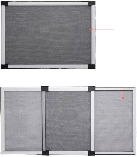 Modern Design Retractable Fly Screen Aluminium Window Aluminum Alloy Door Screen Mosquito Net Polyester Pleated Mesh Bug Mesh