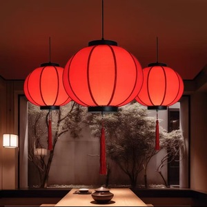 Hot COURTYARD tùy chỉnh quảng cáo in ấn Trung Quốc da cừu đèn lồng Đèn chùm cổ ngoài trời năm mới lễ hội đèn lồng đỏ - Product Image 2