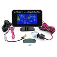 Harga Pabrik 3 in 1 LCD Digital Pengukur Suhu Air + Voltmeter + Pengukur Tekanan Oli 12V24V Sensor Suhu Kendaraan 1/8NPT