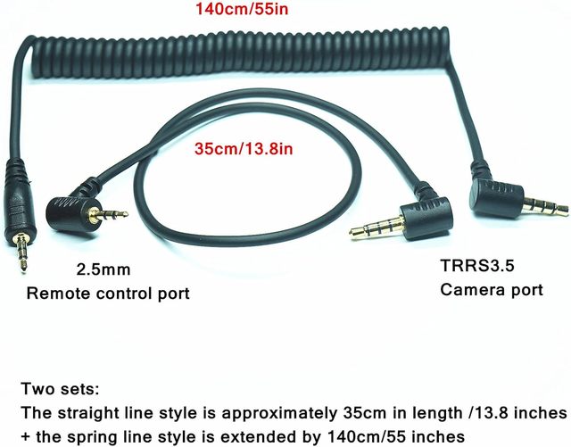 2.5mm-DC3 (MC-DC3) Shutter Release Cable Is Suitable for Nikon Cameras Z5II/Z50II/ZR Supports