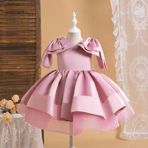 Robe de princesse tutu en satin à fines bretelles et nœud, style européen 2026, pour filles, tout-petits et enfants, idéale pour les spectacles, festivals et fêtes - Product Image 4