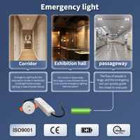 Plafonnier d'urgence encastré certifié CB, autonomie 3 heures, projecteur d'urgence encastré pour éclairage d'urgence domestique