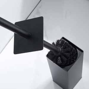 <span class=keywords><strong>Brosse</strong></span> <span class=keywords><strong>de</strong></span> <span class=keywords><strong>toilette</strong></span> murale noire, en acier inoxydable, avec set <span class=keywords><strong>de</strong></span> supports pour salle <span class=keywords><strong>de</strong></span> bains - Product Image 5