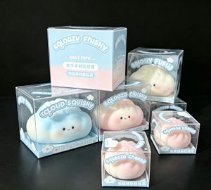 Custom Printed Clear PVC Folding Hang <b>Box</b> For Squishy Stress Relief Toy Packaging gift Retail <b>display</b> packaging - Product Image 3
