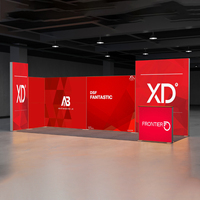 Stand d'exposition 10x10 3x3 3x2 SEG double face modulaire sans cadre en aluminium, boîte lumineuse en tissu LED personnalisée pour événements