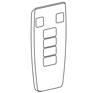 Telecomando IR Hager EE808 per rilevatori a soffitto, scena On/Off, profondità 12 cm, altezza 7,5 cm, larghezza 2,5 cm - Product Image 1