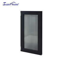 Fenêtres à battants en aluminium noir, double vitrage, norme australienne, prix