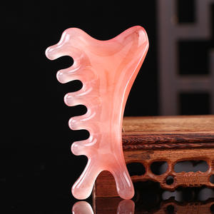 Sisir pijat Resin empat dalam satu multifungsi sisir cendana Gua Sha kulit kepala terapi akupuntur wajah sisir Meridian - Product Image 6