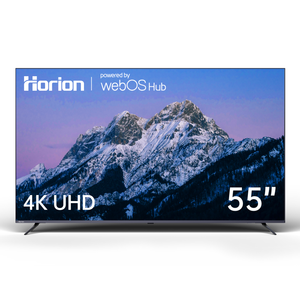 Smart <span class=keywords><strong>TV</strong></span> LED HORION 55 Pollici 4K UHD con WebOS 22, Design Ultra Sottile, Mega Contrasto, HDR10, Audio Dolby, Ampio Angolo di Visione 60Hz - Product Image 1