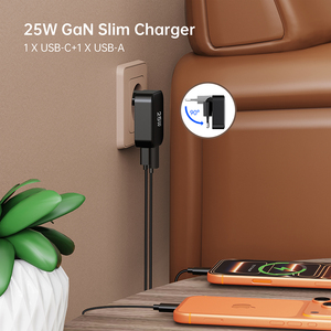 <span class=keywords><strong>Chargeur</strong></span> mural rapide USB-C pliable Tommox Trending 25W avec prise EU/KR pour mobiles – <span class=keywords><strong>Chargeur</strong></span> rapide 25W GaN Type-C - Product Image 4