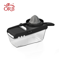 ORB BF838 Mandoline simple et réglable, écologique, manuelle, multifonction, râpe à légumes, trancheuse en acier inoxydable