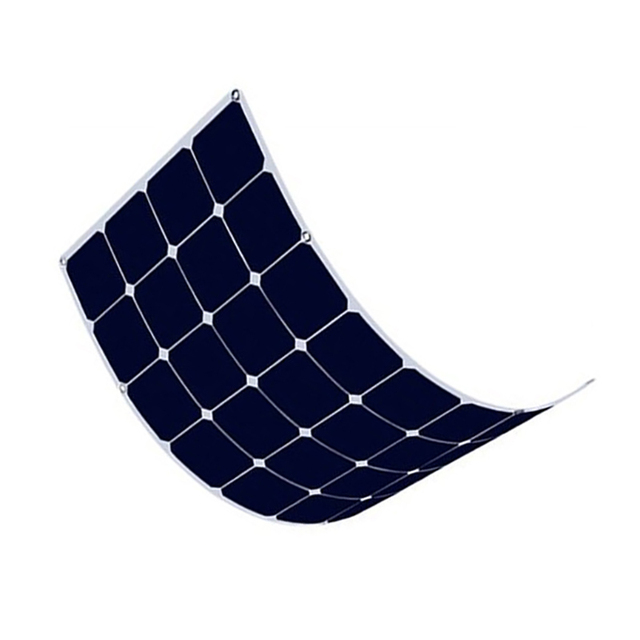 New Material ETFE Laminated 120W American Sunpower Cell Semi Flexible Solar Panel Price for Battery Charging