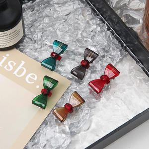 Nieuwe Aankomst Frankrijk Stijl Schattige Boog Haarspeld Kleurrijke Acetaat Mini Strik Haaraccessoires Voor Meisje Valentines Cadeau - Product Image 2