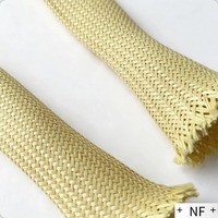 +NF+ Selubung Aramid Tahan Api Isolasi Termal dengan Tingkat Penyusutan Kurang dari 1 Persen Perlindungan Kabel Kawat untuk Ruang Mesin Aerospace