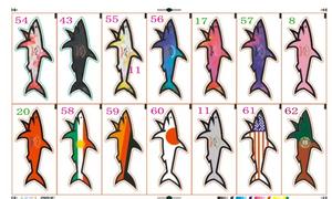 Vente en gros d'usine, coque de téléphone personnalisée avec motif de requin de dessin animé, autocollant de requin de dessin animé imperméable - Product Image 3