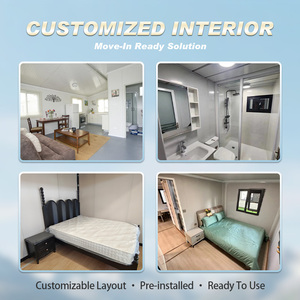 Casa Contenedor Expandible <span class=keywords><strong>de</strong></span> 20 Pies con Doble Ala, Cabaña Modular Prefabricada para Campamento, Casa <span class=keywords><strong>de</strong></span> Vacaciones, Venta al por Mayor Directa <span class=keywords><strong>de</strong></span> Fábrica - Product Image 4