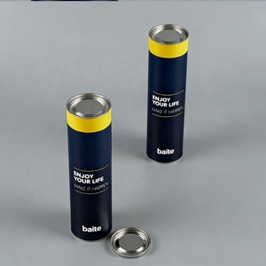 Tubo de envío de cartón personalizado, cartel de correo, ropa interior, camisetas, cilindro de tela, embalaje, caja redonda, tubo de papel de escritura, <span class=keywords><strong>tapa</strong></span> de Metal - Product Image 4