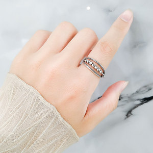 Fashion Adjustable Anxiety Rotating Beads Mens <b>Ring</b> Copper Rhodium Plated <b>Stress</b> Relief Popular Jewelry Products 2026 - Product Image 3
