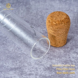 Ingrosso coperchio di sughero teiera forma di tubo borosilicato di vetro <span class=keywords><strong>infusore</strong></span> per tè <span class=keywords><strong>con</strong></span> 350ml tazza <span class=keywords><strong>da</strong></span> tè di vetro - Product Image 5