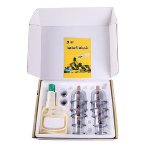 Set di cupper per coppettazione sottovuoto per aspirazione medica cinese set di coppette per hijama dispositivo per attrezzature per pompe massaggiatore per terapia della macchina 12 lattine all'ingrosso