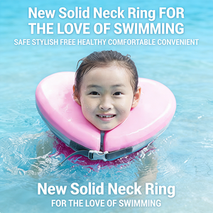 حلقة عائمة للرقبة من مادة EPE غير قابلة للنفخ، محمولة ومضادة للانقلاب، مع مشبك آمن، أداة مساعدة للسباحة للأطفال والمراهقين والبالغين - Product Image 2
