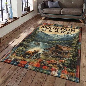 Vintage Rustic Western Texas Star Modern Area Rugs Country Carpet Non-Slip Floor Mat <strong>Doormats</strong> <strong>Runner</strong> for Living Room Bedroom - Product Image 2