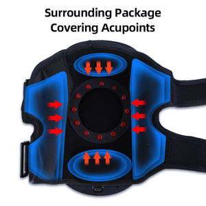 Luce rossa ginocchiera vibrazione vibrazione impacco caldo terapia 2000mAh DC5V 1A elettrico massaggiatore ginocchio con LED dispositivo di terapia del ginocchio - Product Image 4