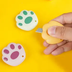 Faca de papel promocional forma pata de gato, mini faca de utilidade