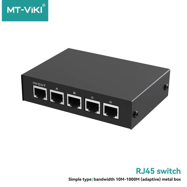 New Arrival 4 Ports 4 In 1 Out 1 In 4 Out Ehernet Rj45 Network Switch Outdoor 10/100/100Mbps Adaptive Rj45 Switch