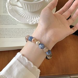 สร้อยข้อมือหินบลูซูเปอร์เซเว่นสีดำธรรมชาติ เงินแท้ 925 สำหรับทุกเพศ สวมใส่ได้ทุกวัน เครื่องประดับสวยงาม - Product Image 3