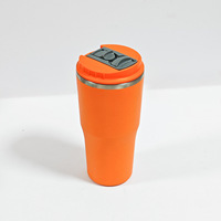 Gobelet isotherme en acier inoxydable 304 de 18 oz à double couvercle et grande ouverture, avec poignée, grande capacité, pour voiture, avec paille, idéal comme cadeau, maintien thermique 6-12h