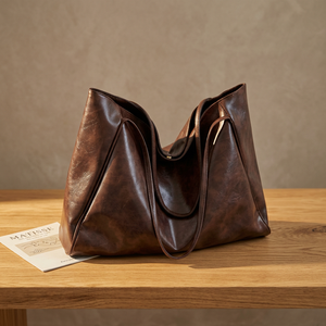Sacs à main pour femmes élégants en cuir véritable imperméable, durables, pliables, légers, avec bandoulière amovible, capacité 3L+ - Product Image 2