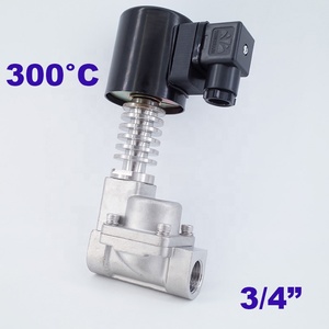 วาล์วโซลินอยด์ไอน้ำแบบ 2 ทาง ปกติปิด 0.5-16 บาร์ <span class=keywords><strong>300</strong></span> องศา ขนาด 3/4 นิ้ว รูวาล์ว 20 มม. 24 โวลต์ ดีซี  PTFE ทนความร้อนสูง สแตนเลสคุณภาพสูง - Product Image 1