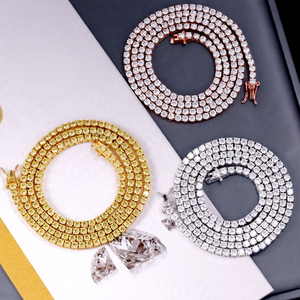 Chaîne Tennis en Argent 925 avec Diamants Moissanite VVS, Prix d'Usine, Hip Hop, 2MM 3MM 4MM 5MM 6.5MM, Collier Bracelet Homme Femme Bijoux - Product Image 1