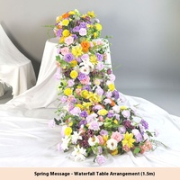 Arrangement de table en cascade moderne de luxe pour réception de mariage, centre de table floral artificiel, décoration de banquet d'hôtel, décoration de fête