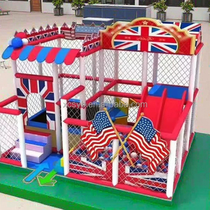 Parque de atracciones de estilo colorido eléctrico 5*3,8 M Patio interior Softplay Set Naughty Castle Kids Play - Product Image 5