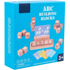 Ensemble de blocs de construction en bois pour enfants, chiffres <span class=keywords><strong>et</strong></span> lettres, jouet éducatif Montessori en bois pour l'apprentissage de l'<span class=keywords><strong>addition</strong></span>, de la soustraction <span class=keywords><strong>et</strong></span> des calculs - Product Image 6