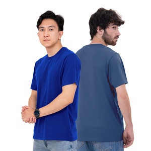 Men's <b>100</b>% Cotton Regular Fit Solid Color O-Neck Short Sleeve T-<b>Shirt</b> Breathable Casual Jersey Knitted Top - Product Image 3