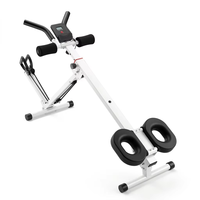 Máquina de remo sentado, entrenador abdominal, equipo de ejercicio para cintura, plegable, compacto, con temporizador digital, para gimnasio en casa, fitness, entrenamiento cardiovascular