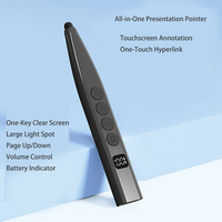 Présentateur sans fil rechargeable RF 2.4G avec batterie, laser rouge, portée de contrôle de 200 m, récepteur USB, fonction d'écriture