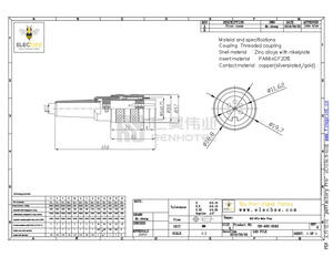 Fiche M16 Đầu Nối <span class=keywords><strong>6</strong></span> Chân <span class=keywords><strong>6</strong></span> Chân Đầu Nối Tròn Công Nghiệp Thẳng Đực Bằng Kim Loại DIN - Product Image 6