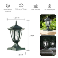 Lampe solaire LED étanche pour extérieur, éclairage haut et bas, pour jardin, hôtel, en verre PC et aluminium, alimentation CC