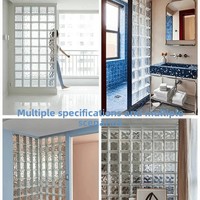 Ultra-white Glass Brick Ice Shadow & Ice Crystal Pattern Transparent Hollow Partition Wall