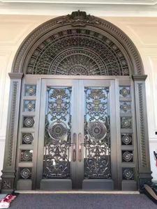 Phong cách mới churc hgate Cooper cong bên ngoài cửa bên ngoài bảo vệ chống ăn mòn biệt thự nhập chính thiết kế cửa - Product Image 5