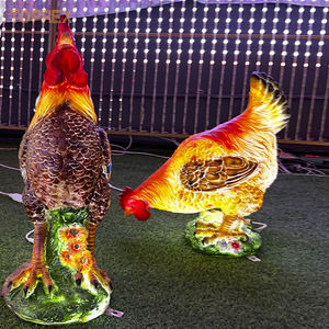 Día de Acción de Gracias 3D conejo jardín resina polivinílica patos y gansos accesorios de granja Led <span class=keywords><strong>escultura</strong></span> de pollo luminosa para decoración de Navidad - Product Image 5