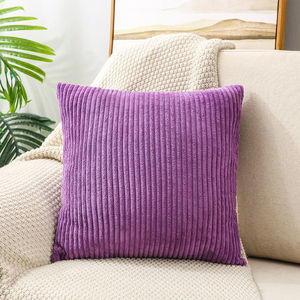 Housse de coussin en velours côtelé doux pour la maison Taie <span class=keywords><strong>d</strong></span>'oreiller <span class=keywords><strong>d</strong></span>écorative de couleur unie de style uni en différentes couleurs Techniques 3D - Product Image 6